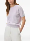 Johnstons Of Elgin Cashmere Short-sleeve Sweater In Purple