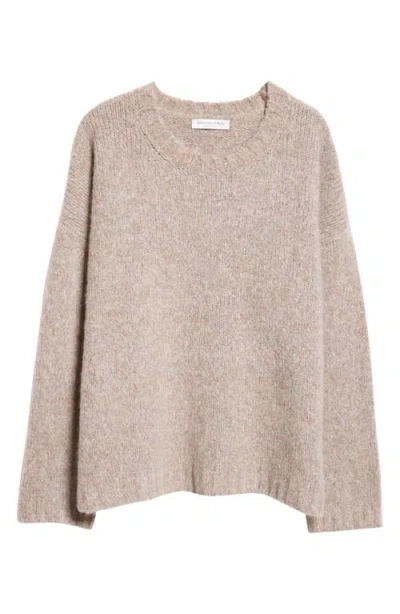 Johnstons Of Elgin Slouch Brushed Cashmere & Silk Sweater In Ash