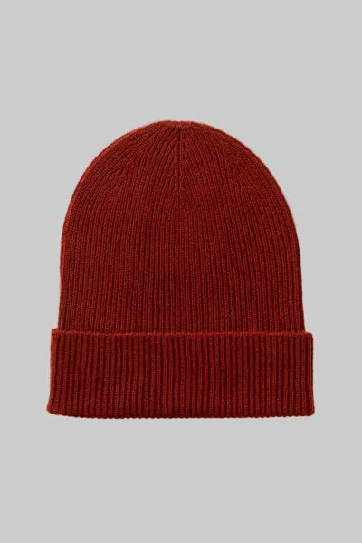 Johnstons Of Elgin Slouchy Dark Red Cashmere Beanie