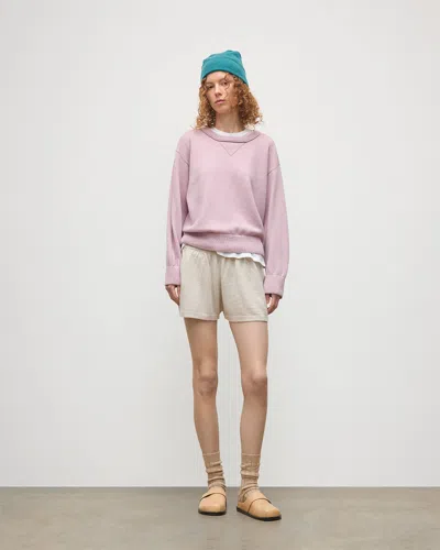 Johnstons Of Elgin Stella Light Pink Cashmere Sweatshirt