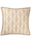 Johnstons Of Elgin Wool-cashmere Basketweave Cushion In Ru7447 - Oatmeal White