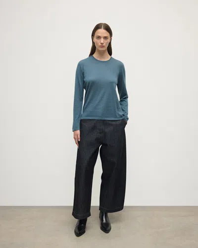 Johnstons Of Elgin Superfine Cashmere Green Jumper In Gray