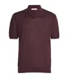 Johnstons Of Elgin Superfine Cashmere Polo Shirt In Burgundy