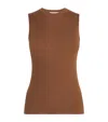 Johnstons Of Elgin Superfine Cashmere Tank Top In Brown