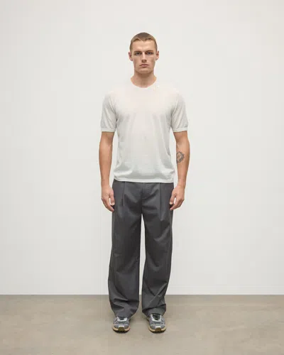 Johnstons Of Elgin Superfine Cashmere White T-shirt In Multi