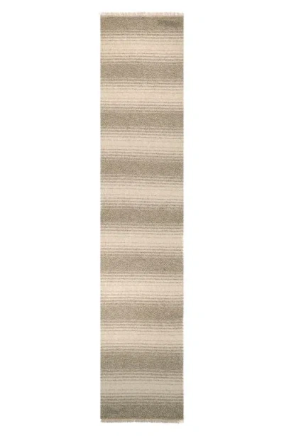 Johnstons Of Elgin Textural Ombré Cashmere, Wool, Alpaca & Silk Fringe Scarf In Fern