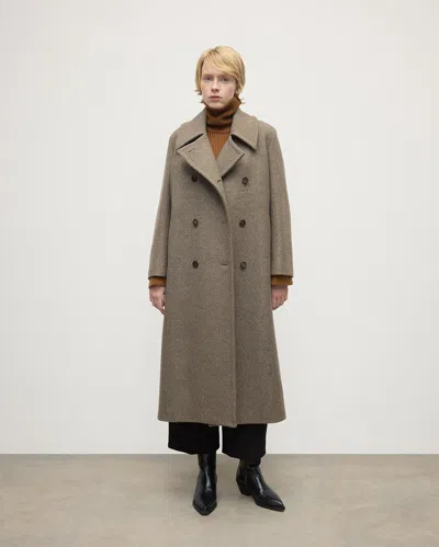 Johnstons Of Elgin The Great Coat In Brown