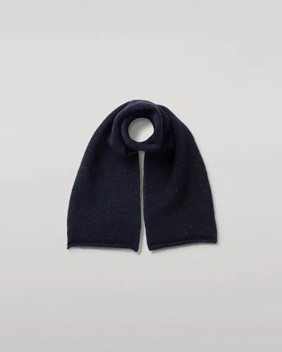 Johnstons Of Elgin Tiree Blue Cashmere Scarf In Metallic