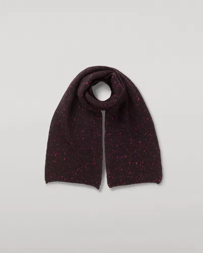 Johnstons Of Elgin Tiree Purple Donegal Cashmere Scarf In Brown