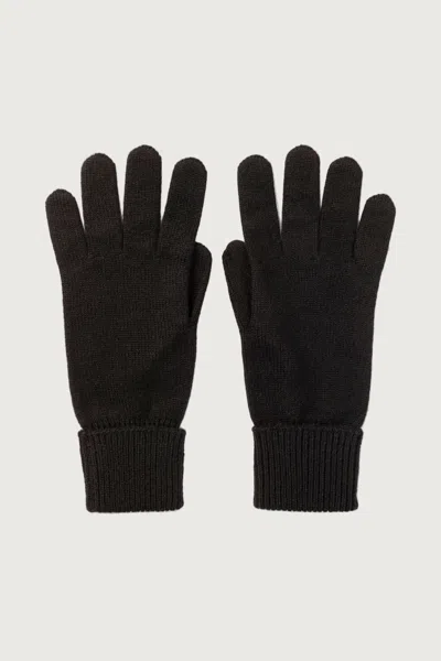 Johnstons Of Elgin Turnback Cuff Women's Black Cashmere Gloves