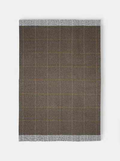Johnstons Of Elgin Tweed Brown Wool Throw