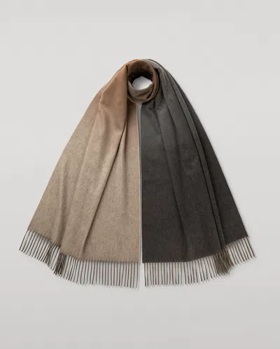 Johnstons Of Elgin Umbra Ombré Brown Cashmere Stole