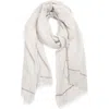 Johnstons Of Elgin Usan Cashmere Fringe Scarf In Gray