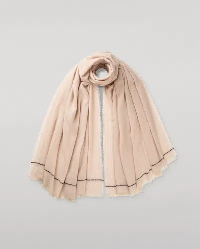 Johnstons Of Elgin Usan Pink Cashmere Scarf