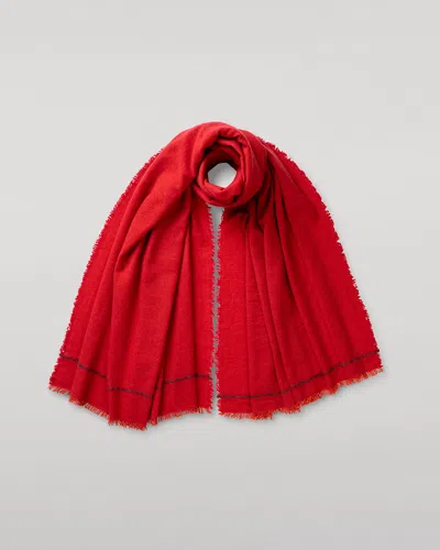 Johnstons Of Elgin Usan Red Cashmere Scarf
