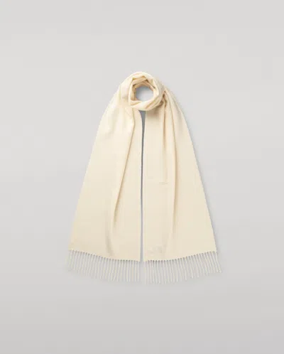 Johnstons Of Elgin White Cashmere Scarf