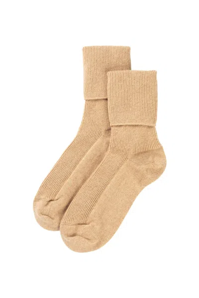 Johnstons Of Elgin Women's Camel Cashmere Socks In Brown