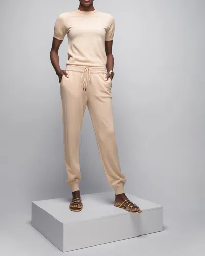 Johnstons Of Elgin Women's Cashew Performance Cashmere Joggers In Neutral