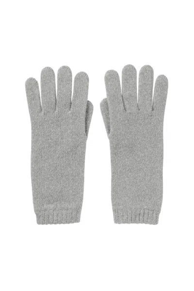 Johnstons Of Elgin Women's Cashmere Light Grey Gloves In Gray