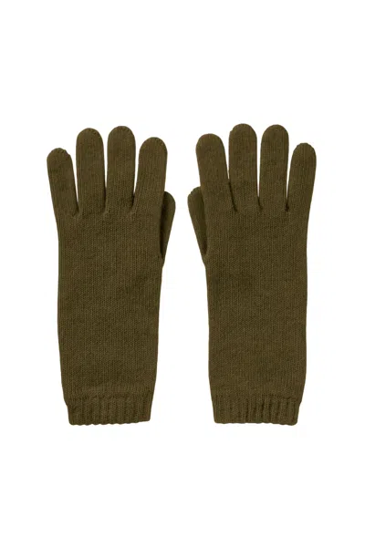 Johnstons Of Elgin Women's Cashmere Olive Green Gloves