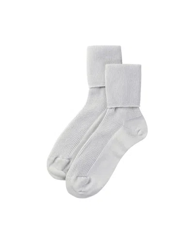 Johnstons Of Elgin Women's Light Blue Cashmere Socks In Gold