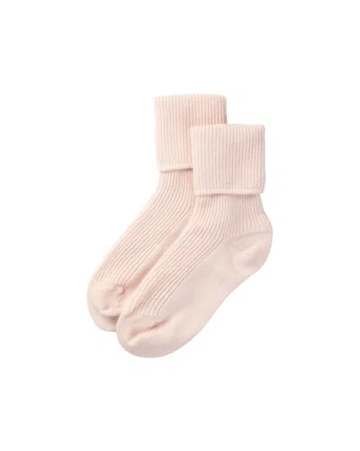 Johnstons Of Elgin Women's Pink Cashmere Lounge Socks In Pattern