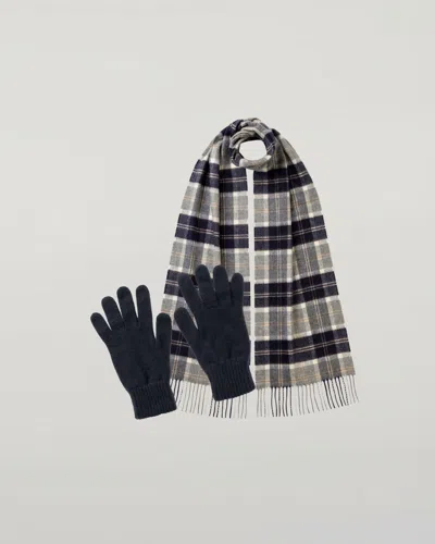 Johnstons Of Elgin Women's Silver Bannockbane Cashmere Accessories Gift Set In Black