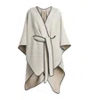 Johnstons Of Elgin Wool-cashmere Belted Cape In Beige