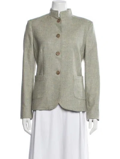 Pre-owned Johnstons Of Elgin Wool Evening Jacket In Green