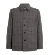 Johnstons Of Elgin Wool Joe Weavers Overshirt In Black