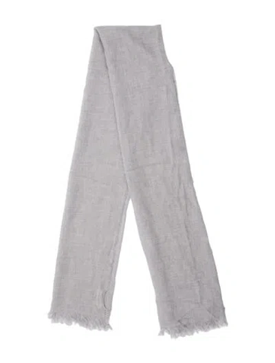 Pre-owned Johnstons Of Elgin Wool Scarf W/ Tags In Gray