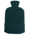 Johnstons Of Elgin X Browns Green Ribbed Cashmere Hot Water Bottle In Green