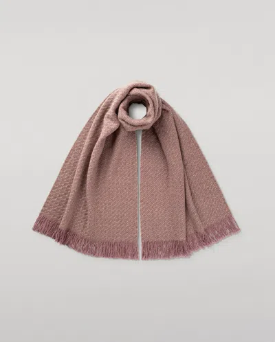 Johnstons Of Elgin Yarrow Light Pink Cashmere Scarf In Transparent