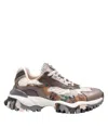 Joia Mixed-material Sneaker In Gray