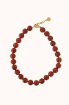 Joiana Jewelry Bean Cord Necklace In Red