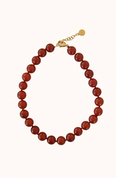 Joiana Jewelry Bean Cord Necklace In Red