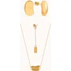 Joiana Jewelry Bean Necklace And Earrings Set In Gold