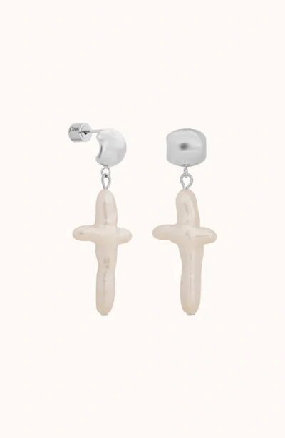 Joiana Jewelry Colette Cross Earrings In Silver