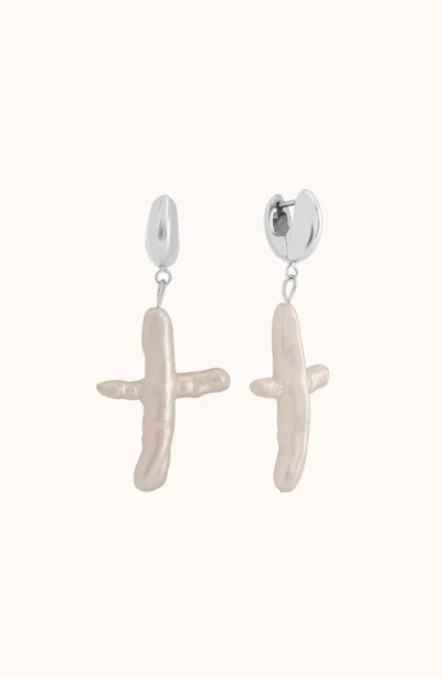 Joiana Jewelry Colette Cross Earrings In Silver