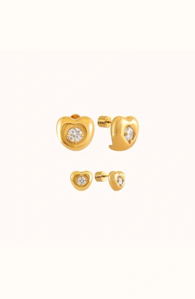 Joiana Jewelry Lila Sweetheart Earrings Set In Gold
