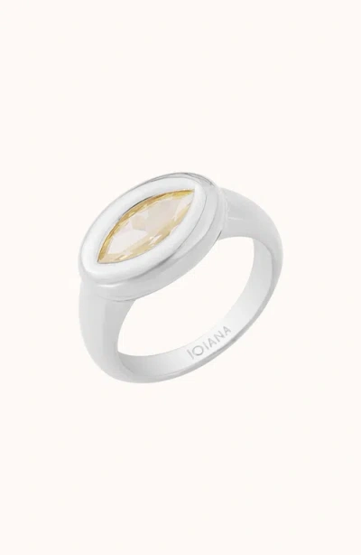 Joiana Jewelry Millie Ring In White Silver Lemon