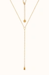Joiana Jewelry Rolo Lariat Drop Necklace In Gold