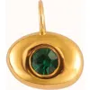 Joiana Jewelry Zirconia Bean Charm Pendant In Gold