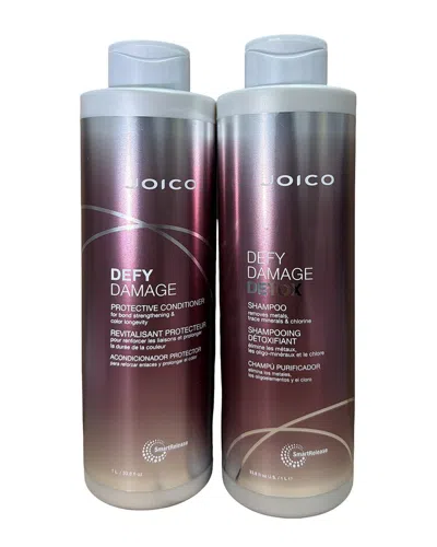 Joico Unisex 67.6oz Defy Damage Protective Shampoo & Conditioner Duo Set In Transparent