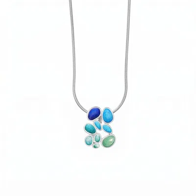 Joidart Women's Blue Silver-plated Necklace With Pendant Gaudí Jewelry