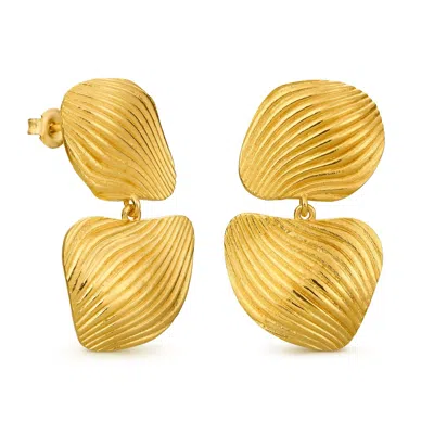 Joidart Women's Double Golden Earrings Onaria