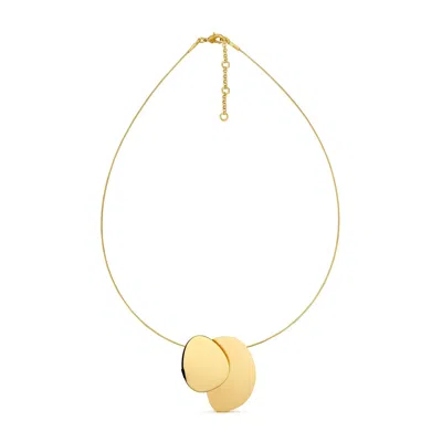 Joidart Women's Golden Necklace With Pendant Eclipse