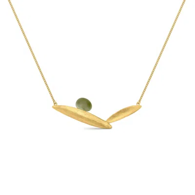 Joidart Women's Green Short Golden Necklace Olivia