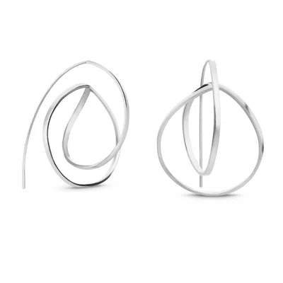 Joidart Women's Large Silver-plated Earrings Embolic