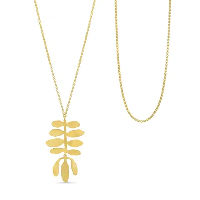 Joidart Women's Long Golden Necklace With Pendant Silvela